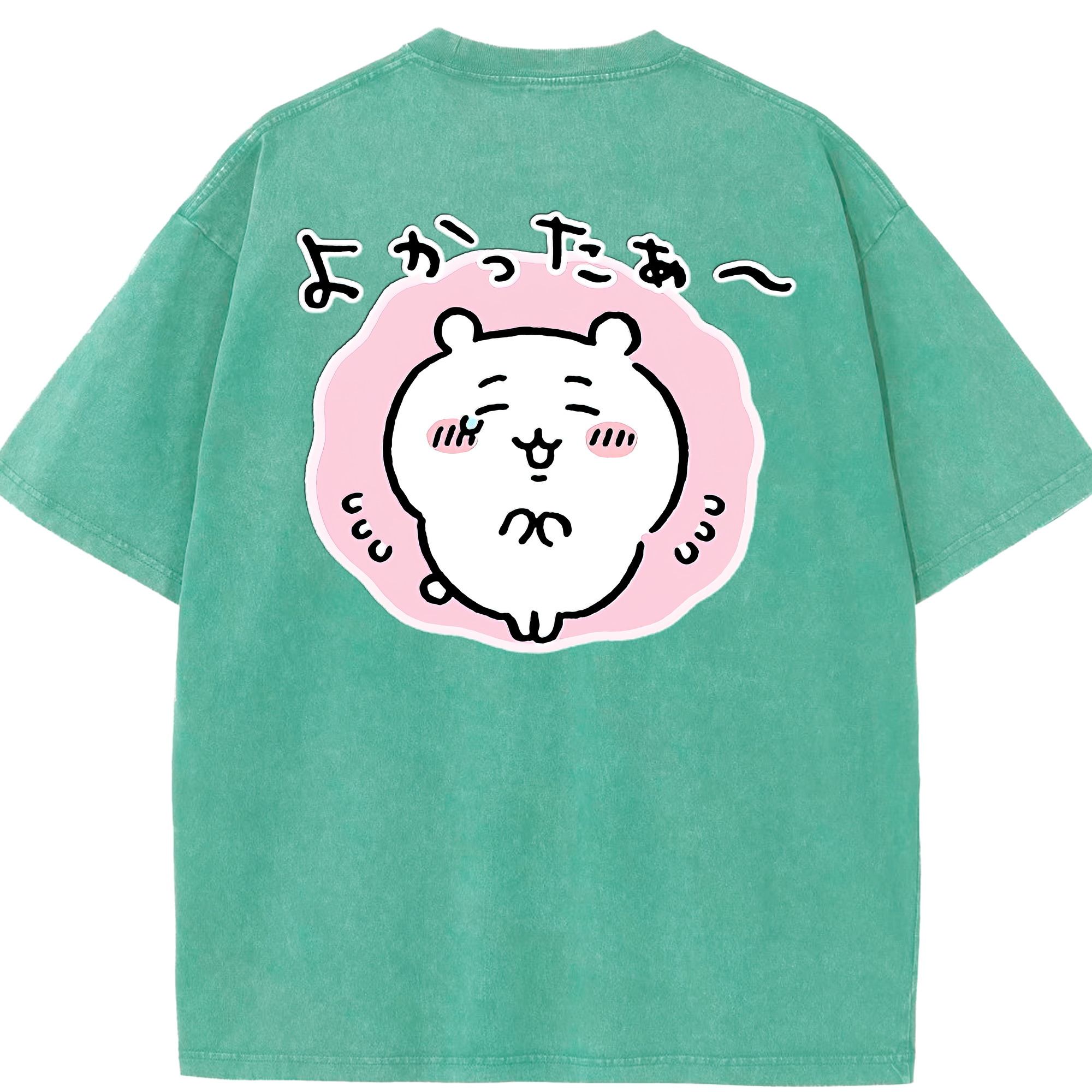 （画像用） ちいかわ ちいかわ Chii-kawa chiikawa 綿100% ヴィンテージ風 半袖Tシャツ（背面プリント）